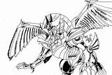 Ra Dragon Oh Yu Gi Winged Coloring Pages Template sketch template