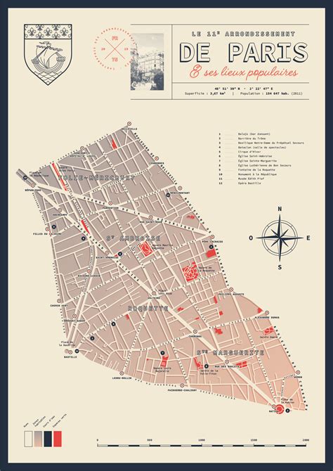 le  arrondissement de paris map design  behance