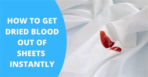 dried blood stains   sheets  easy ways