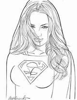Supergirl Superwoman Superheroes Letscolorit Páginas Afkomstig sketch template