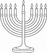 Menorah Hanukkah Clipart Outline Drawing Clip Menora Candle Jewish Coloring Border Holder Candles Getdrawings Line Transparent Cliparts Webstockreview Kid Found sketch template
