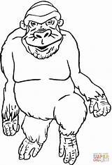 Gorilla Coloring Pages Gorillas Baby Printable Drawing Getdrawings Supercoloring Categories sketch template