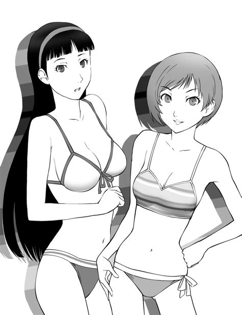 Satonaka Chie And Amagi Yukiko Persona And 1 More Drawn