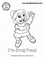 Coloring Drugs Pages Say Drug Kids Just Printable Week Adults Anti Ribbon Red Drawing Worksheets Drawings Baltimore Charlie Maryland Figure sketch template