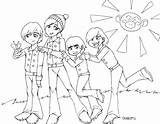 Monkees Pages Coloring Template sketch template