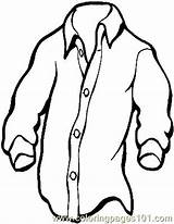 Shirt Coloring Pages Clipart Long Sleeve Cliparts Template Flat Clothes Library Favorites Add sketch template