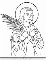 Goretti Maria Coloring Saint Pages Thecatholickid sketch template