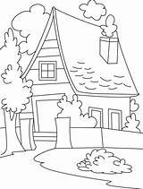 Coloring Pages Cottage Scenery Scenic Kids Color Printable Designlooter Getcolorings 737px 48kb Print sketch template