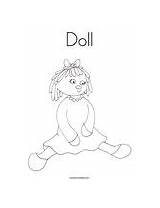 Doll Coloring Worksheet Change Template Twistynoodle Noodle Style sketch template