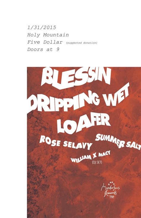 loafer cassette release w summer salt blessin dripping wet