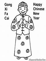 Imlek Mewarnai Baru Tahun Animasi Cai Gong Xi Ucapan Anak Lucu Mewarnaigambar sketch template