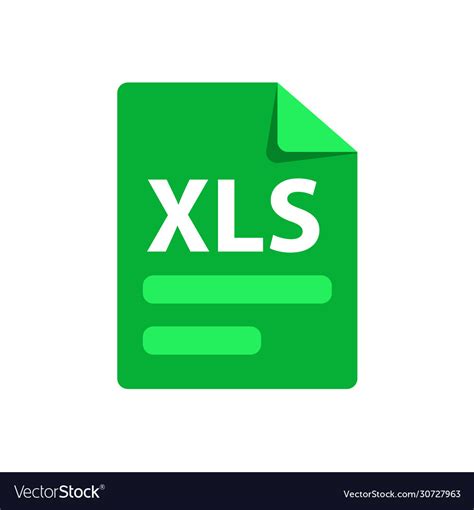 green icon xls file format extensions icon vector image
