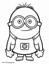 Minion Coloring Pages Stuart Getdrawings sketch template
