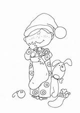 Stocking Boy Stamps Digi Christmas Coloring Pages Digital Dearie Dolls Embroidery Unknown Posted Am Copic Cards sketch template