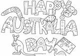 Australia Colouring Happy Pages Activity Holidays National Activityvillage sketch template