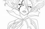 Fairy Mirajane Coloring Strauss Lineart sketch template