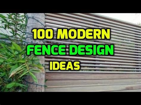 modern fence design ideas youtube