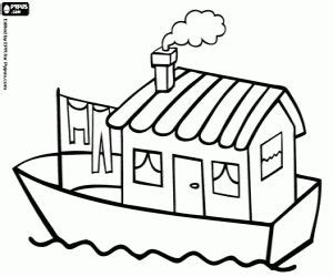 houseboat drawing images     drawings