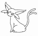 Espeon Coloring Pokemon Pages Template Eevee Sinnoh Deviantart Popular sketch template