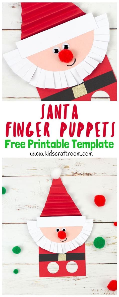 santa finger puppet template    cutest santa
