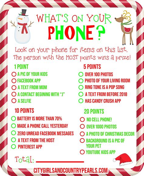 christmas party games printable   cool perfect   review