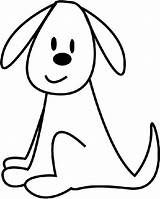 Dog Outline Drawing Sitting Cartoon sketch template