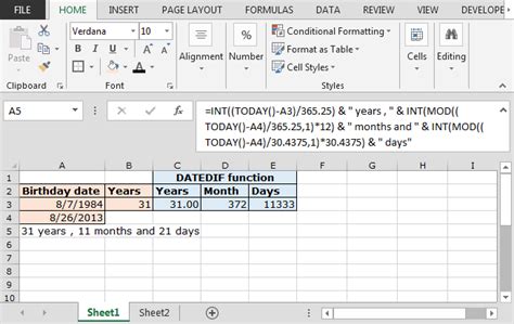 calculate years months days elapsed    date  microsoft