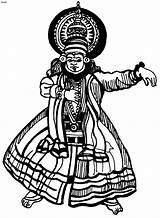 Kathakali Folk Classical Dances Pencil Natraj 4to40 Kuchipudi Clipartmag sketch template