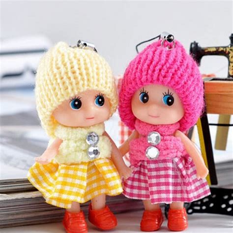 cute mini dolls pendant gift kids baby cartoon  plush toys