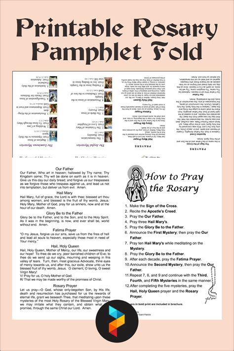 printable rosary prayer cards