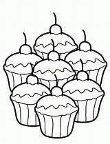 Coloring Pages Cupcake Baking Clipart Easy Printable Bakery Color Comments Getcolorings Library sketch template
