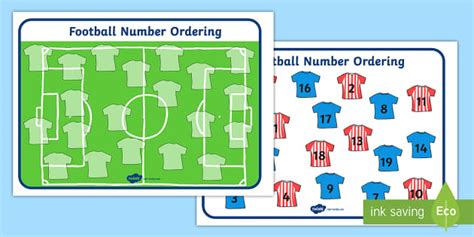 football strip number ordering teacher  twinkl