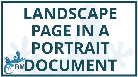 insert  landscape page   portrait document  word
