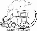 Locomotive Coloring Engine Cartoon Print Steam Train Done Vintage Freeart sketch template