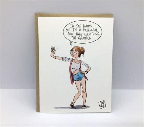 funny  sarcastic   card  millennials etsy