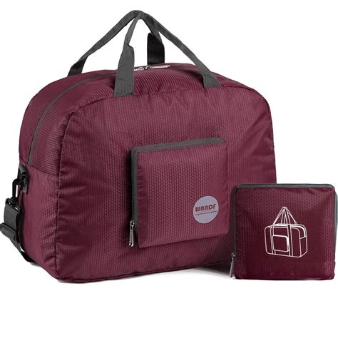 wandf foldable duffle bag  small travel gym sports lightweight luggage duffel bags  wine