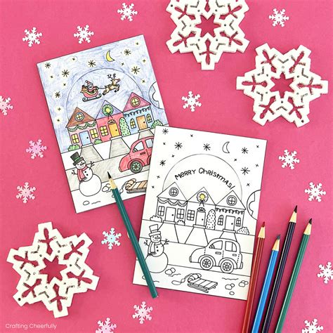 christmas greeting card coloring pages  christmas  update
