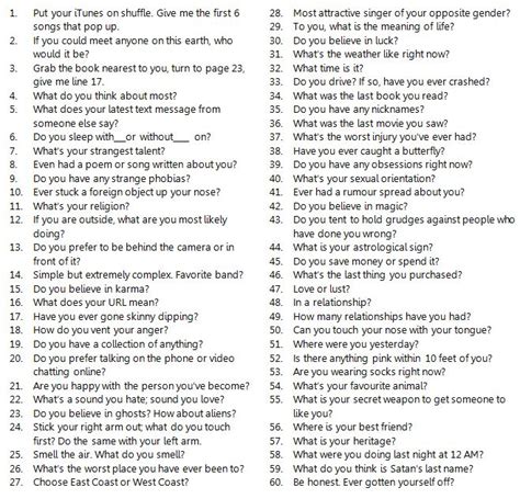 60 questions to ask funny pinterest