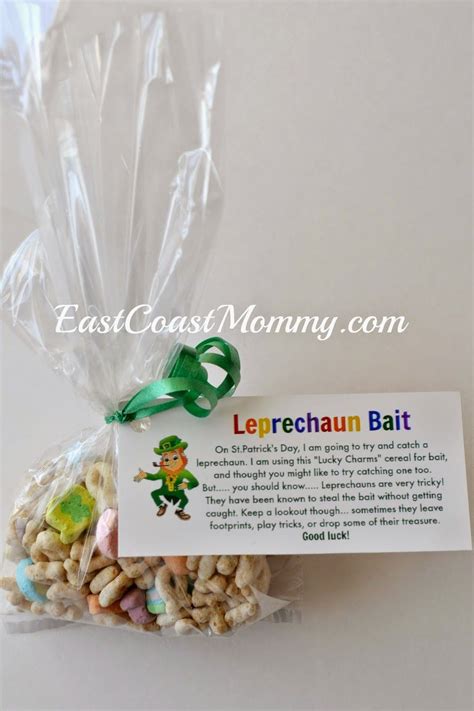 leprechaun bait   printable tags st patrick day treats st