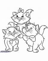 Marie Coloring Pages Disney Cat Aristocats Printable Sheets Berlioz Toulouse Duchess Cartoon Color Disneyclips Book Template Printables Gif Print Sketch sketch template