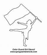 Guard Color Colorguard Danseres Flags sketch template