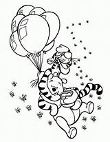 Pooh Winnie Coloring Pages Tigger Printable Sheets Balloons Google Bear Rocks Baby Floating Colouring Disney Kids Tiger Cartoon Book Search sketch template