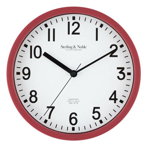 mainstays basic indoor  red analog  modern wall clock walmartcom