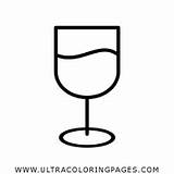 Colorare Vino Bicchiere sketch template