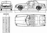Mg Mgb Blueprints Drawing Gt Car Roadster Cad Cabriolet 1962 Gif Experience sketch template