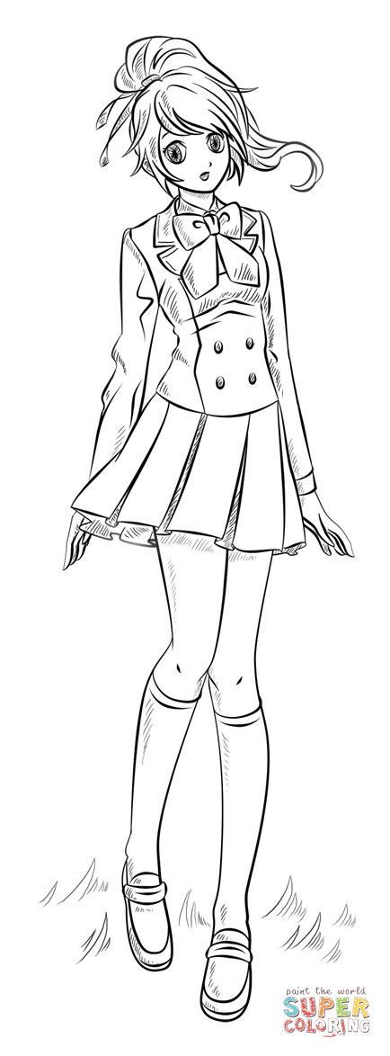coloring pages  anime girls home family style  art ideas