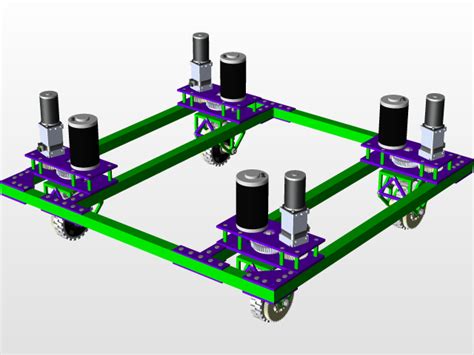 frc team  compact swerve drive  cad model library grabcad