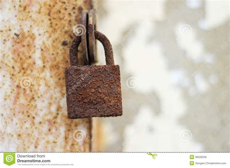 rusty lock stock photo image  control insurance metaphor