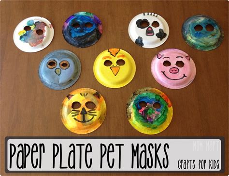 mom mart paper plate animal masks craftforkids