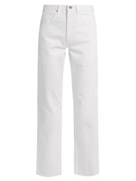 press straight leg jeans raey matchesfashion best white jeans